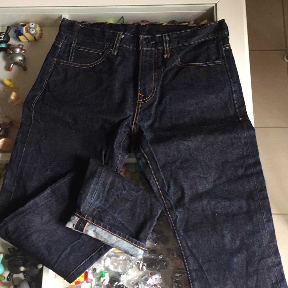 Levi’s raw  selvedge Jean. Washed